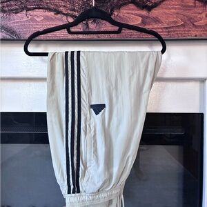 Adidas Beige Mesh Lined pants.